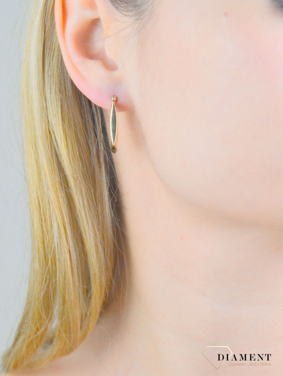 Kolczyki złote kwadraty próba 375, KL 11743 375.jpg